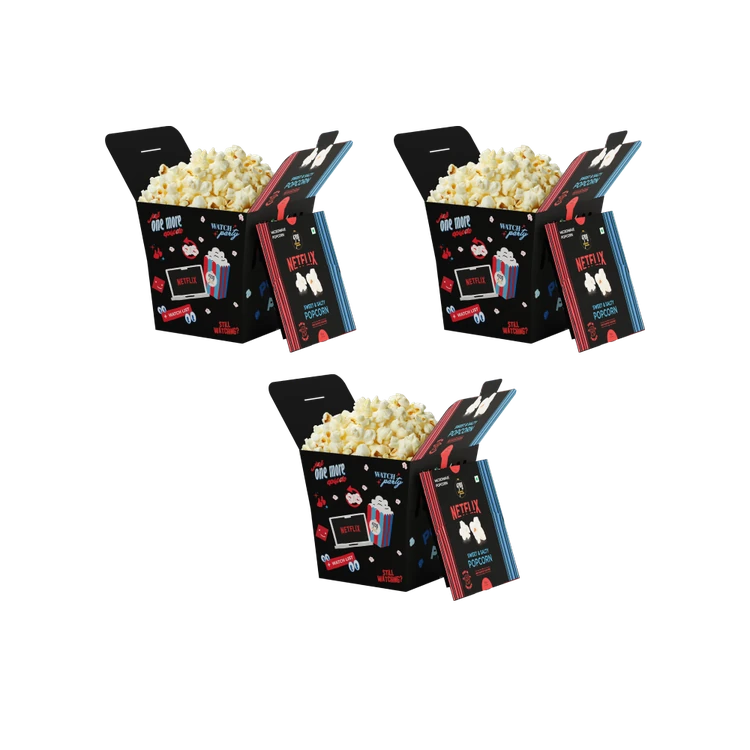 4700BC X Netflix Microwave Popbox Popcorn (Sweet & Salted) - Pack of 3