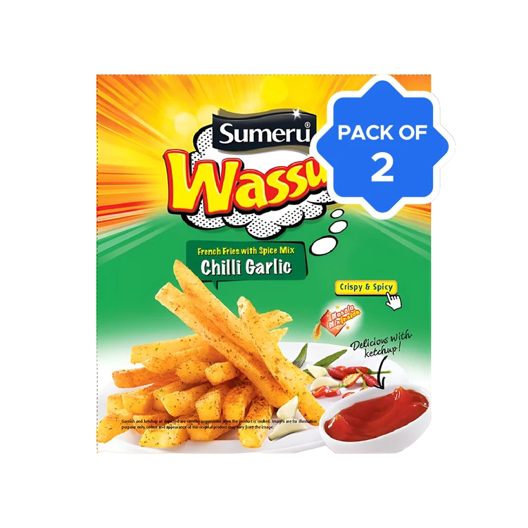 Sumeru Masala Chilli Garlic French Fries (Frozen) - Pack of 2