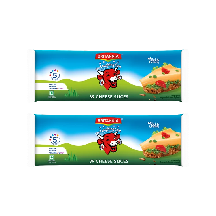Britannia Laughing Cow Cheese Slices - Pack of 2