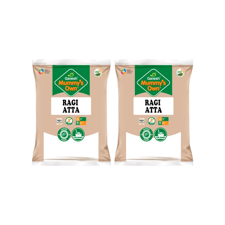 Ganesh Ragi Flour/Finger Millet Flour - Pack of 2 (Ragi Hittu)