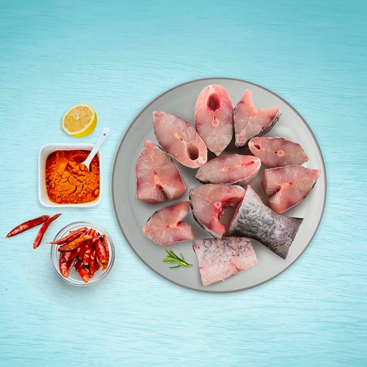 Kolkata Meat Rohu Bengali Cut Fish with Head & Tail