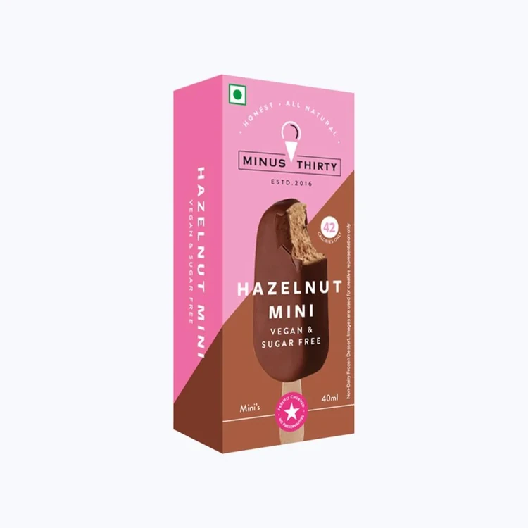 Minus Thirty Mini Hazelnut Ice Cream Stick (Vegan & Sugar Free)