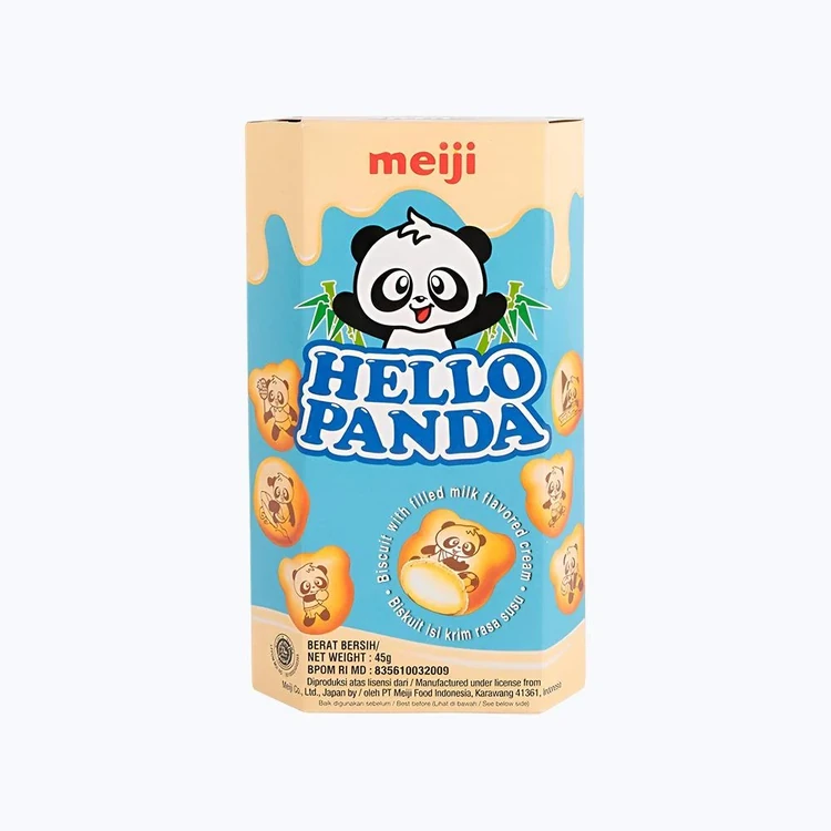 Meiji Hello Panda Milk Cream Center Filled Biscuits
