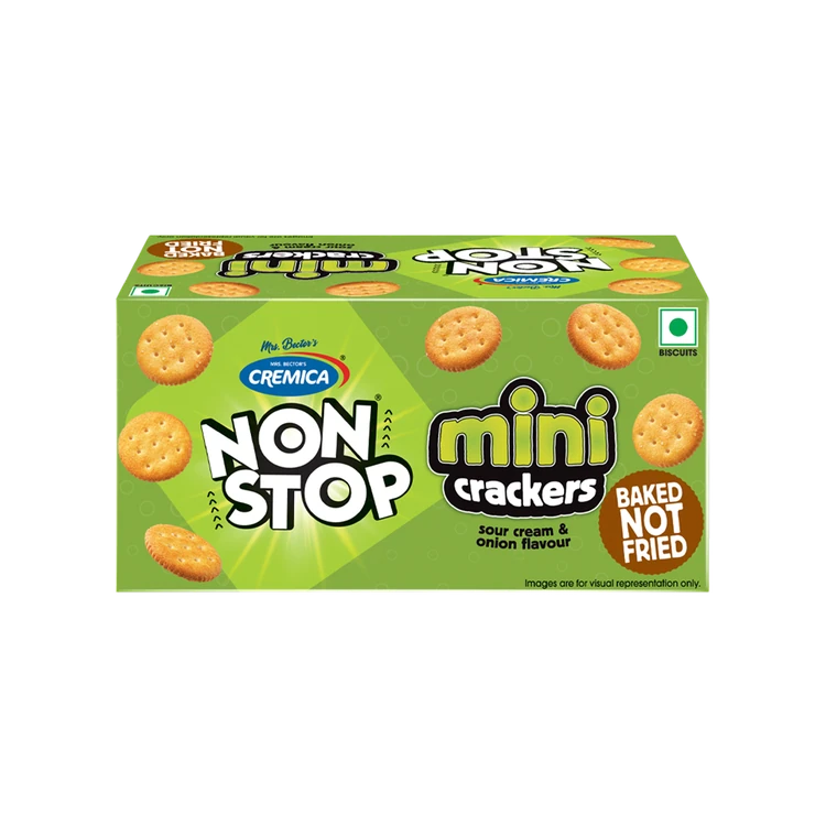 Cremica Non Stop Sour Cream & Onion Cracker Biscuit