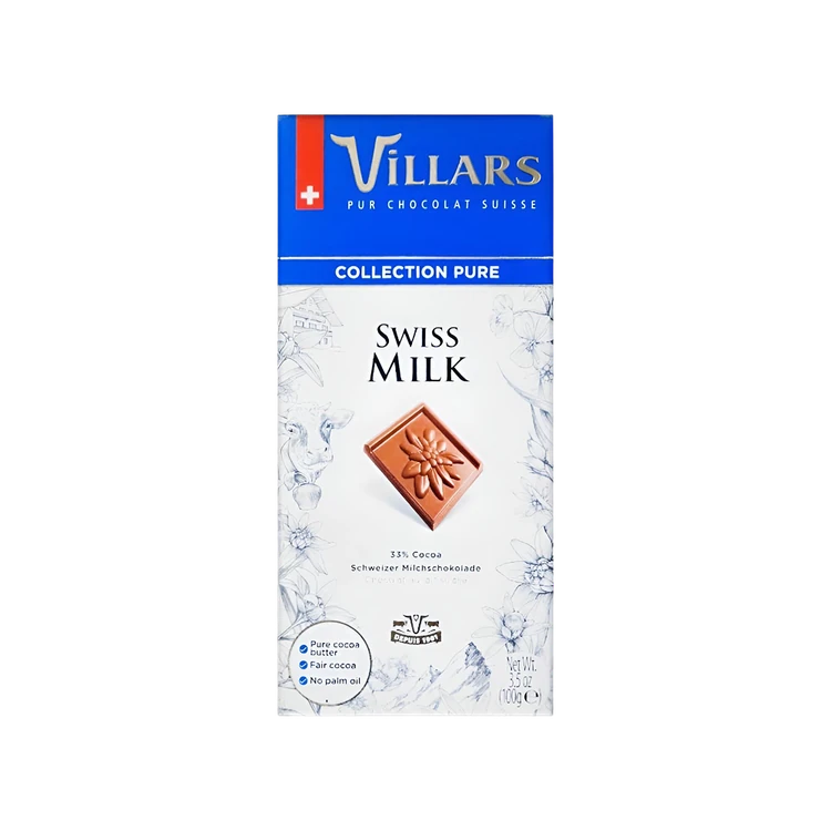 Villars 33% Cocoa Swiss Milk Chocolate Bar