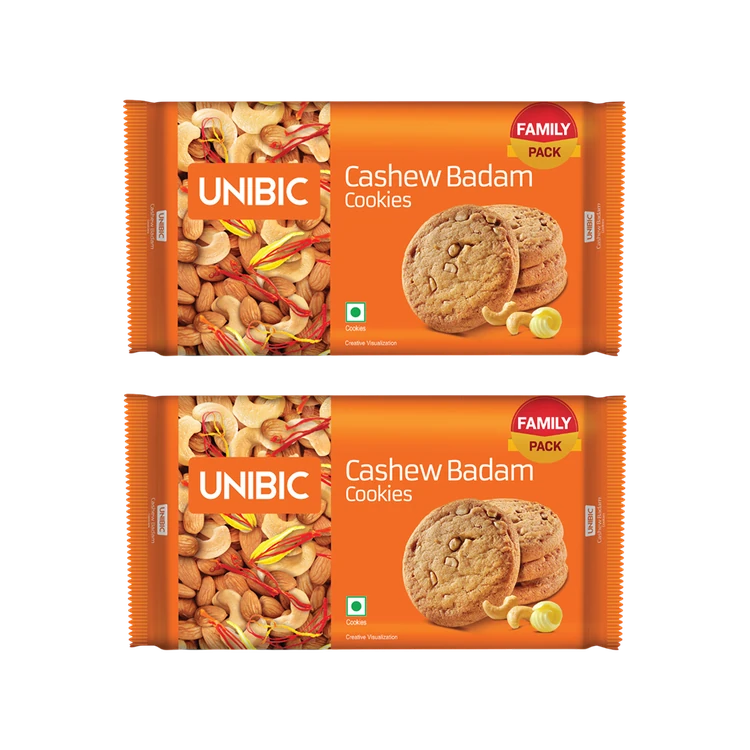 Unibic Cashew Badam Cookies - Pack of 2