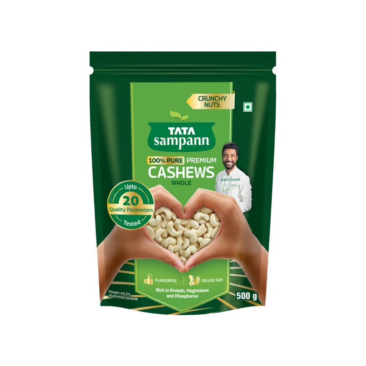 Tata Sampann Cashew (100% Pure Premium) - 500 g (Godambi)