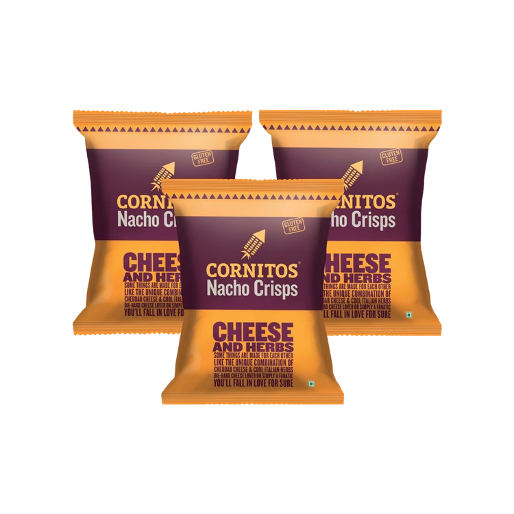 Cornitos Cheese & Herbs Nachos - Pack of 3