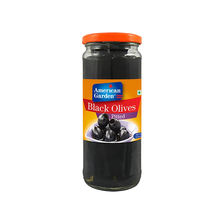 American Garden Black Pitted Olives