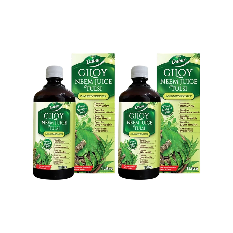 Dabur Giloy Neem with Tulsi Immunity Booster Herbal Juice - Pack of 2