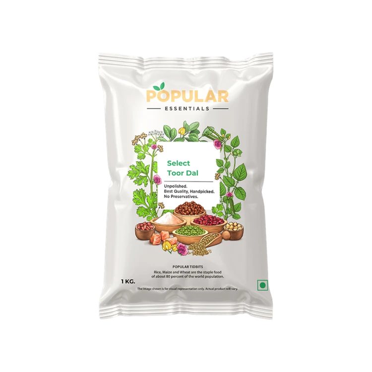 Popular Essentials Select Unpolished Toor Dal (Togari Bele)
