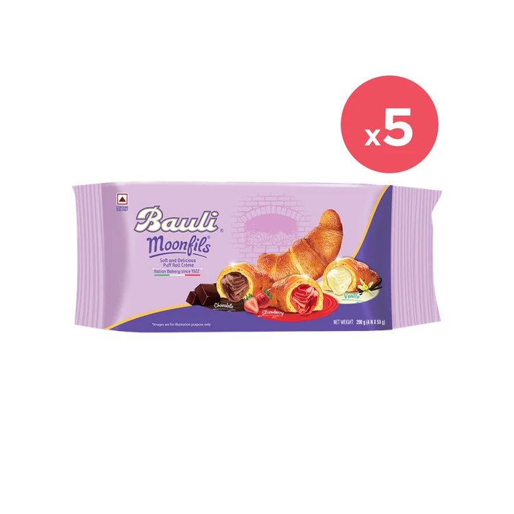 Bauli Moonfils Assorted Croissant - Pack of 5