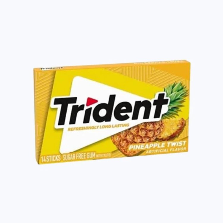 Trident Pineapple Twist Chewing Gum (Sugar Free)