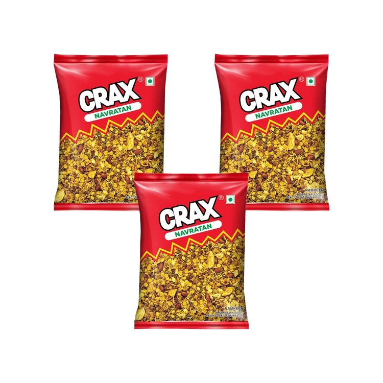 Crax Navratan Mixture Namkeen Mixture - Pack of 3