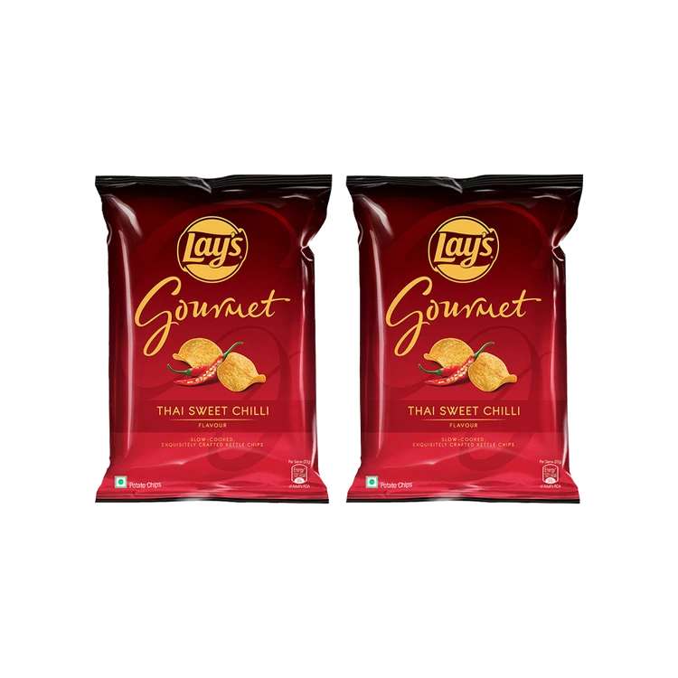 Lay's Gourmet Potato Chips - Thai Sweet Chilli Flavour - Pack of 2