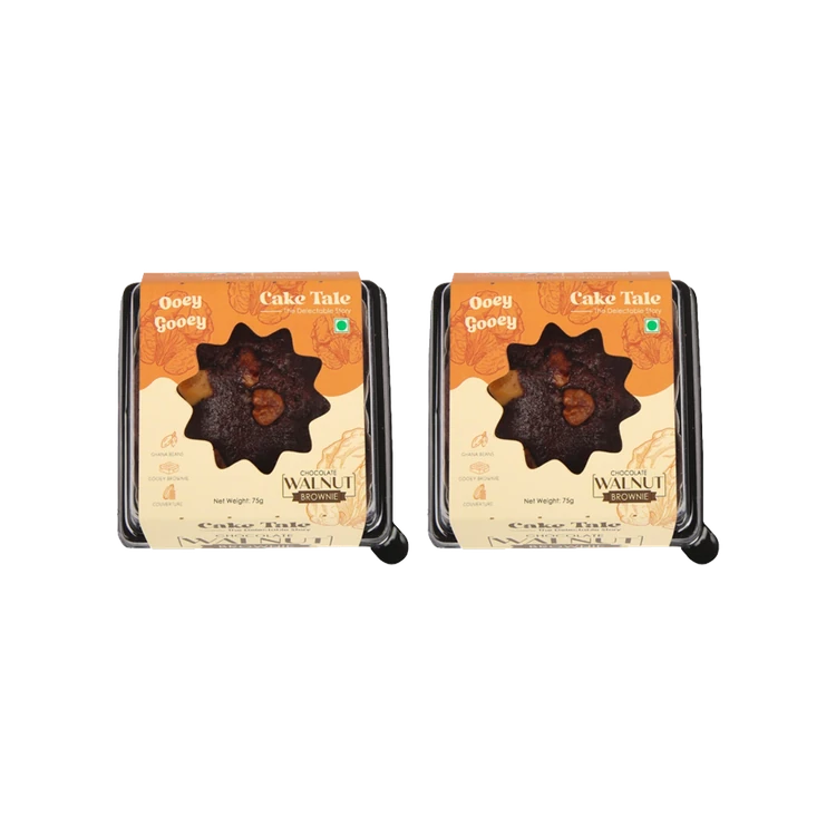 Caketale Chocolate Walnut Brownie - Pack of 2