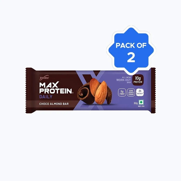 RiteBite Max Protein Daily Choco Almond 10 g Protein Bar - Pack of 2