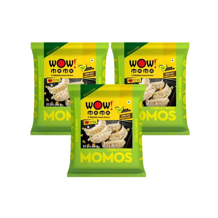 Wow! Momo Corn & Cheese Momos (Frozen) - Pack of 3