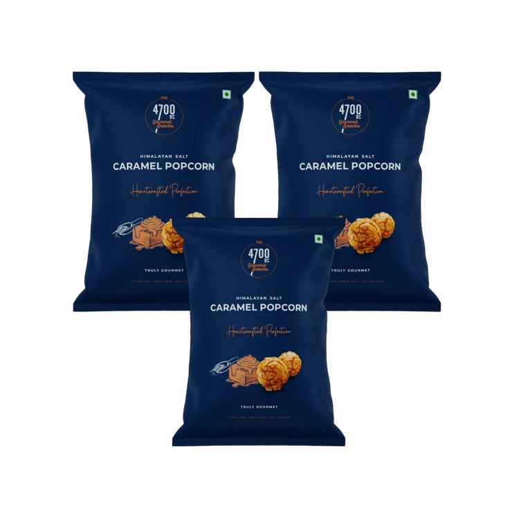 4700BC Himalayan Salt Caramel Gourmet Popcorn - Pack of 3