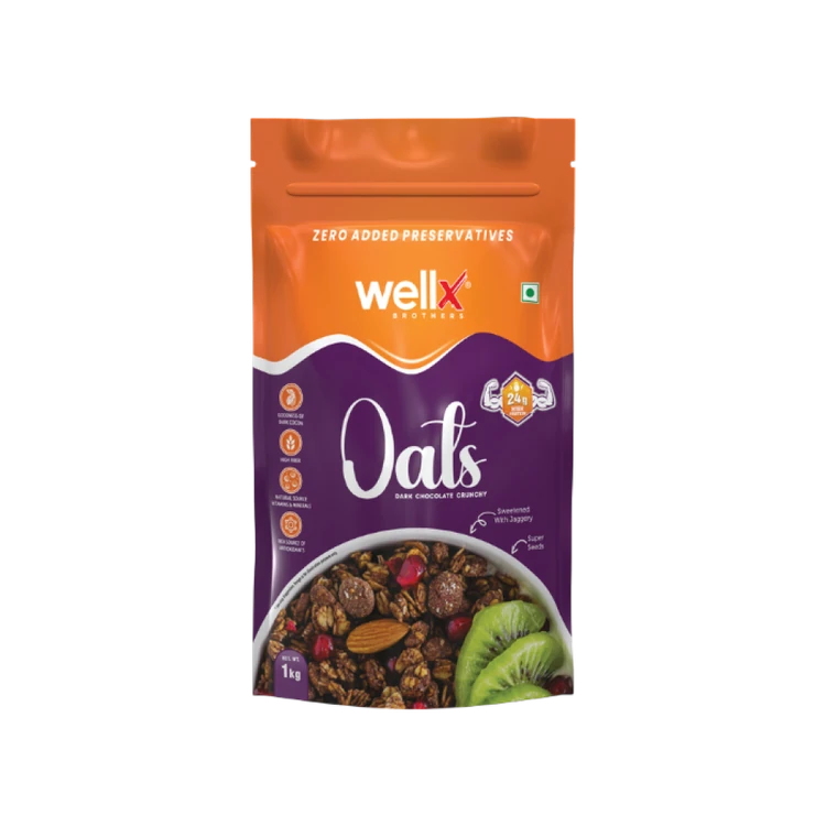 WELLX BROTHERS Dark Chocolate Crunchy Oats