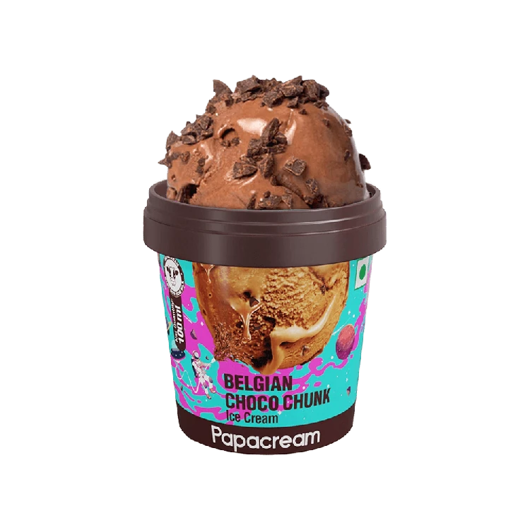 Papacream Belgian Choco Chunk Ice Cream Cup