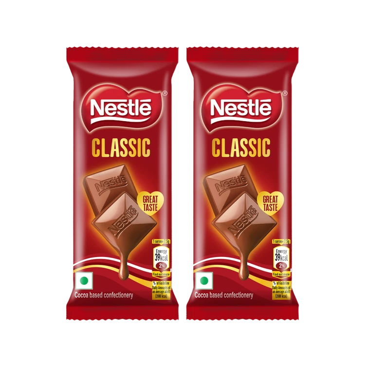 Nestle Classic Classic Tablet, Rich & Creamy Milk Treat Milk Chocolate Bar - Pack of 2