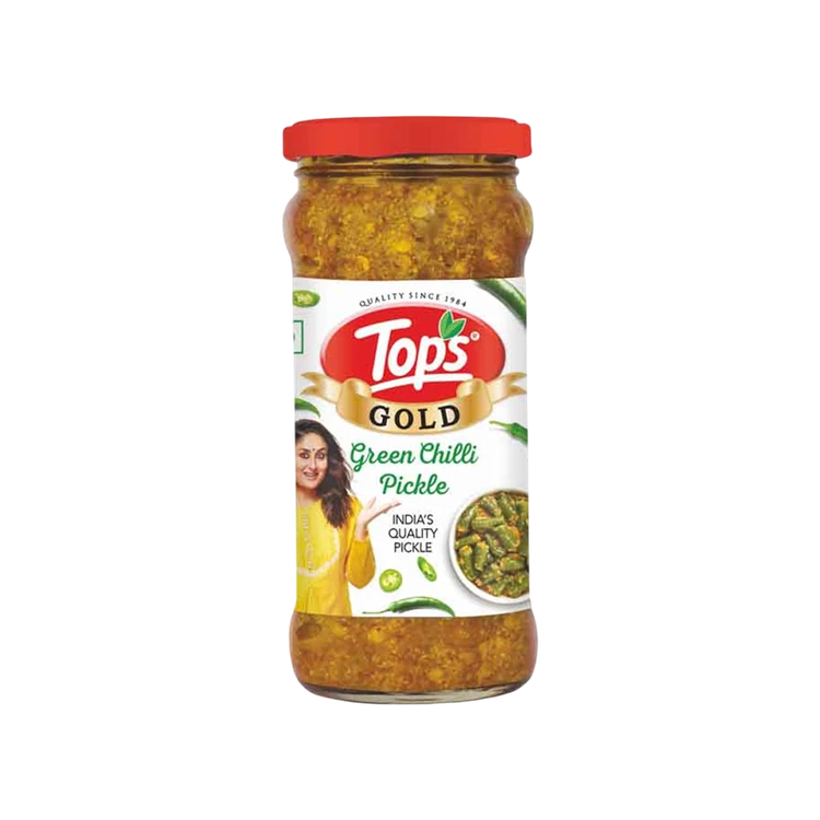 Tops Gold Green Chilli Pickle