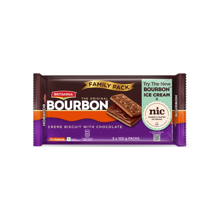 Britannia The Original Bourbon Creme Biscuit - Buy 4 Get 1 Free