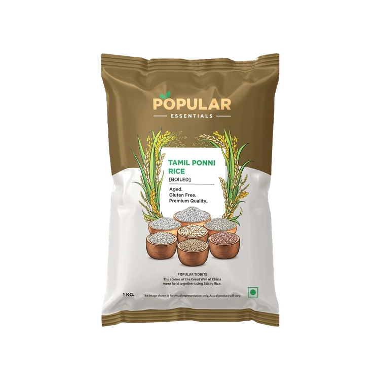 Popular Essentials Tamil Boiled Ponni Rice (Medium Grain) (Ponni Akki)