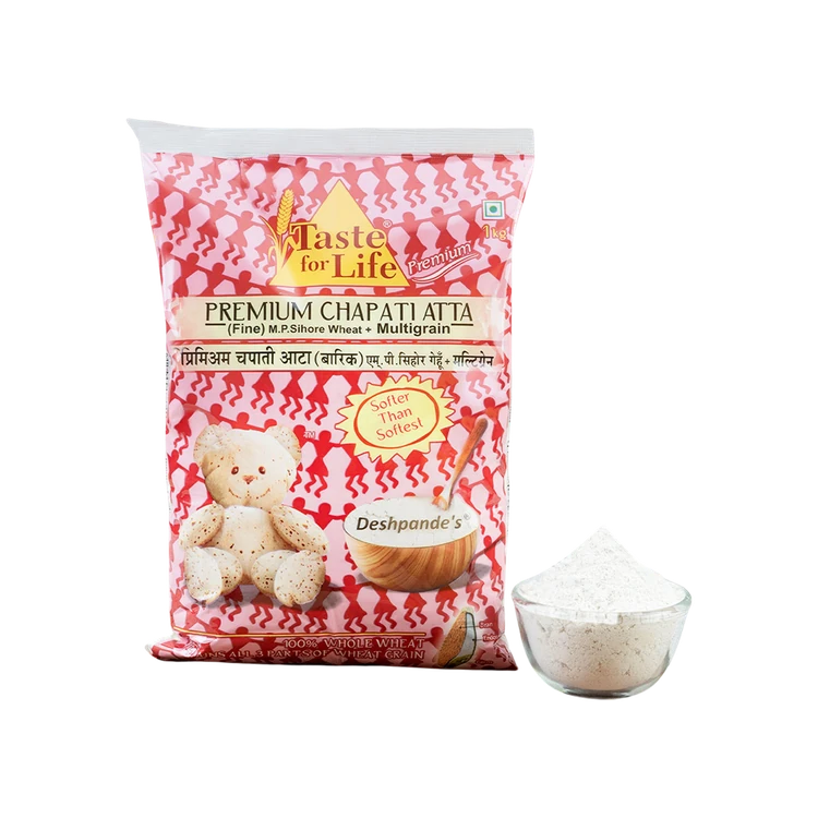 Taste for Life Deshpande's M.P. Sihore Wheat + Fine Premium Chapati Multigrain Atta (Siri Daanya Hittu)