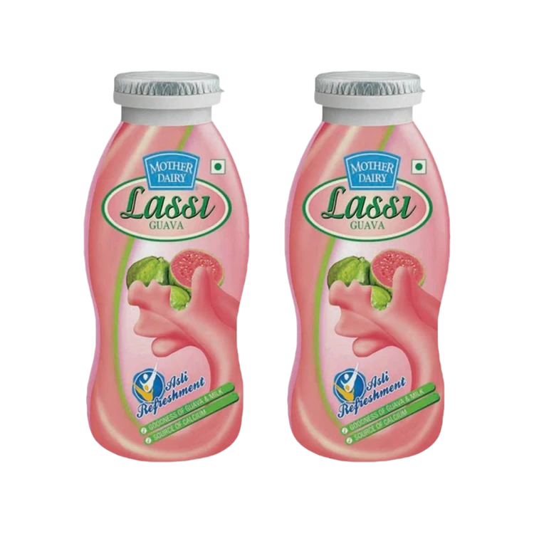 Mother Dairy Pink Guava Lassi - Pack of 2