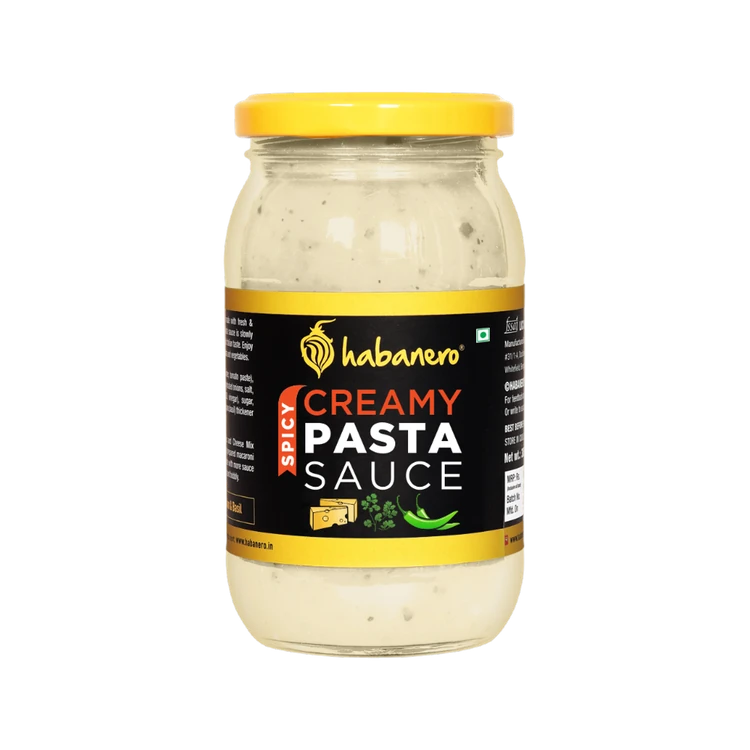 Habanero Herb-Infused Alfredo Style White Pasta Sauce