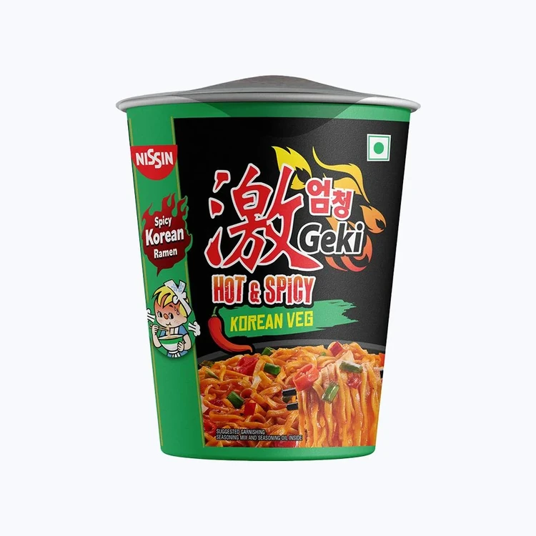 Nissin Geki Hot & Spicy Korean Veg Cup Noodles