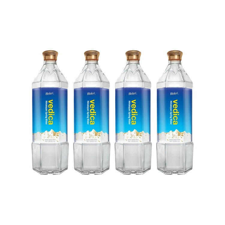 Bisleri Vedica Mineral Water (Glass Bottle) - Pack of 4