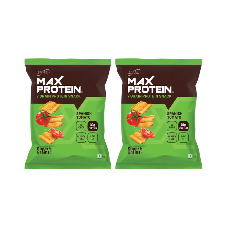 RiteBite Max Protein Spanish Tomato 10 g Protein Multigrain Chips - Pack of 2