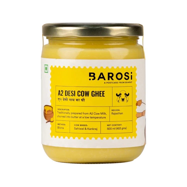 Barosi Desi Cow A2 Ghee (500 ml) (A2 Tuppa)