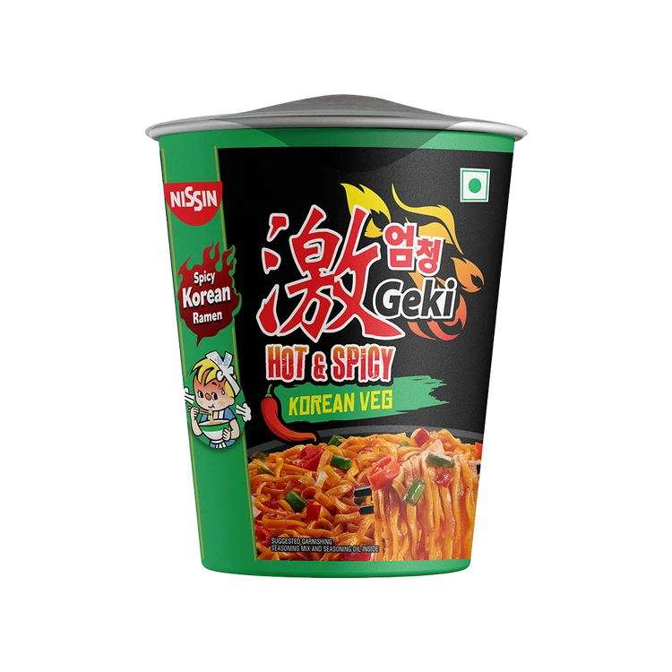 Nissin Geki Hot & Spicy Korean Veg Cup Noodles