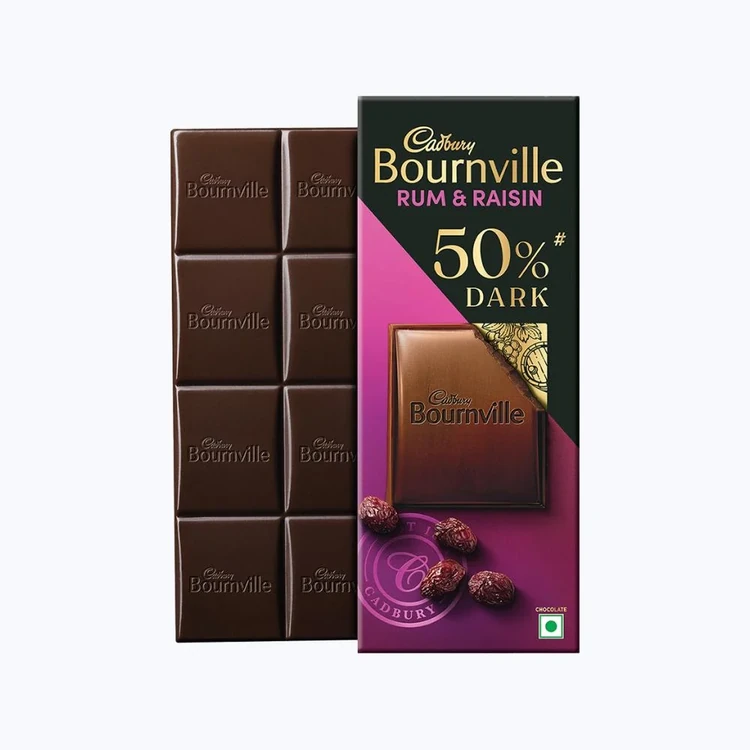 Cadbury Bournville Rum & Raisin Dark Chocolate Bar