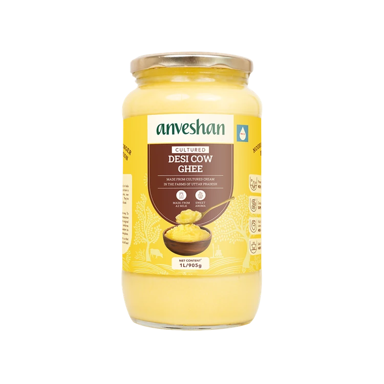 Anveshan Cultured Desi Cow A2 Ghee (A2 Tuppa)