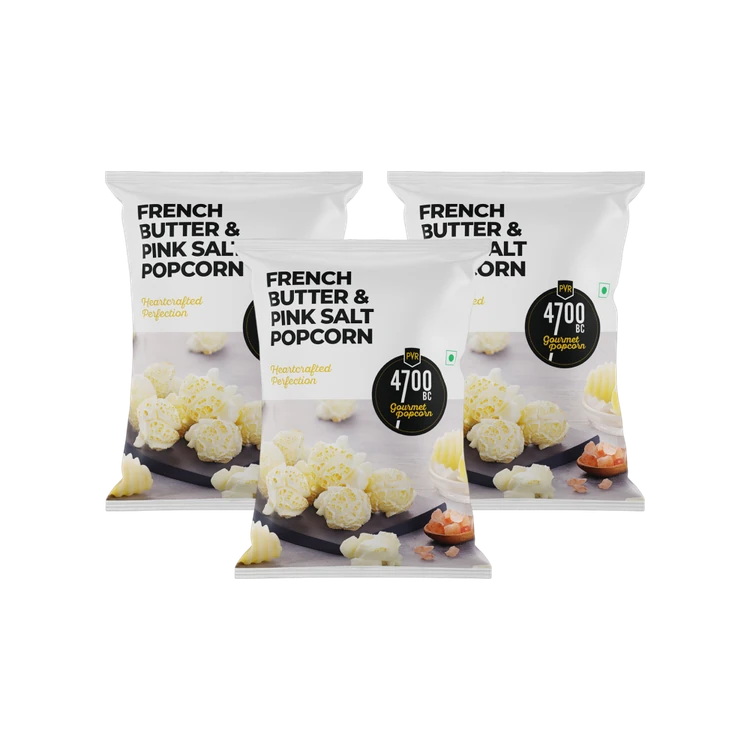 4700BC French Butter & Pink Salt Gourmet Popcorn - Pack of 3