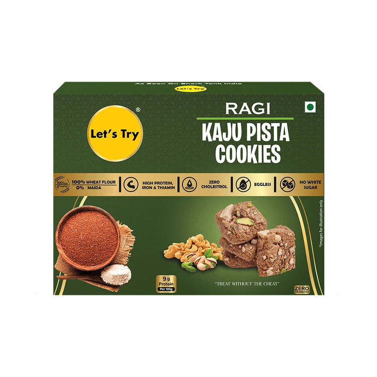 Let's Try Ragi Kaju Pista Cookies