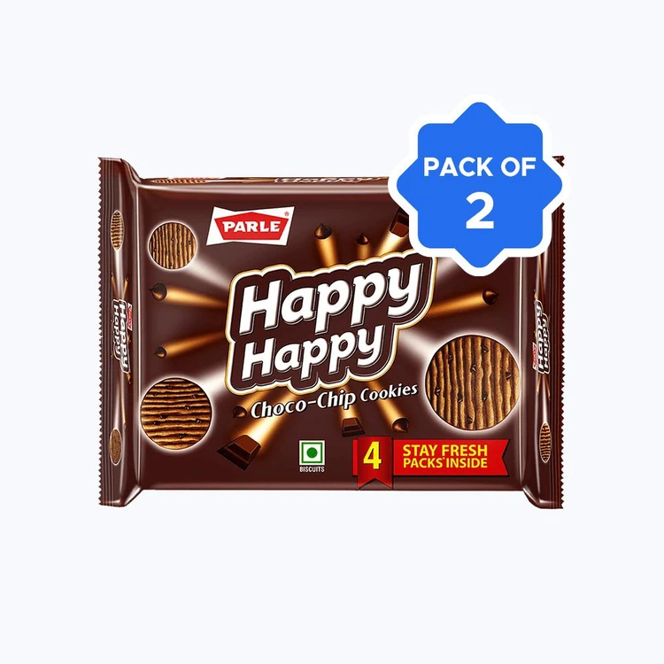 Parle Happy Happy Choco Chip Cookies - Pack of 2
