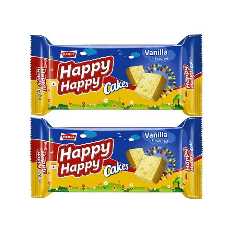Parle Happy Happy Slice Cake (Vanilla) - Pack of 2