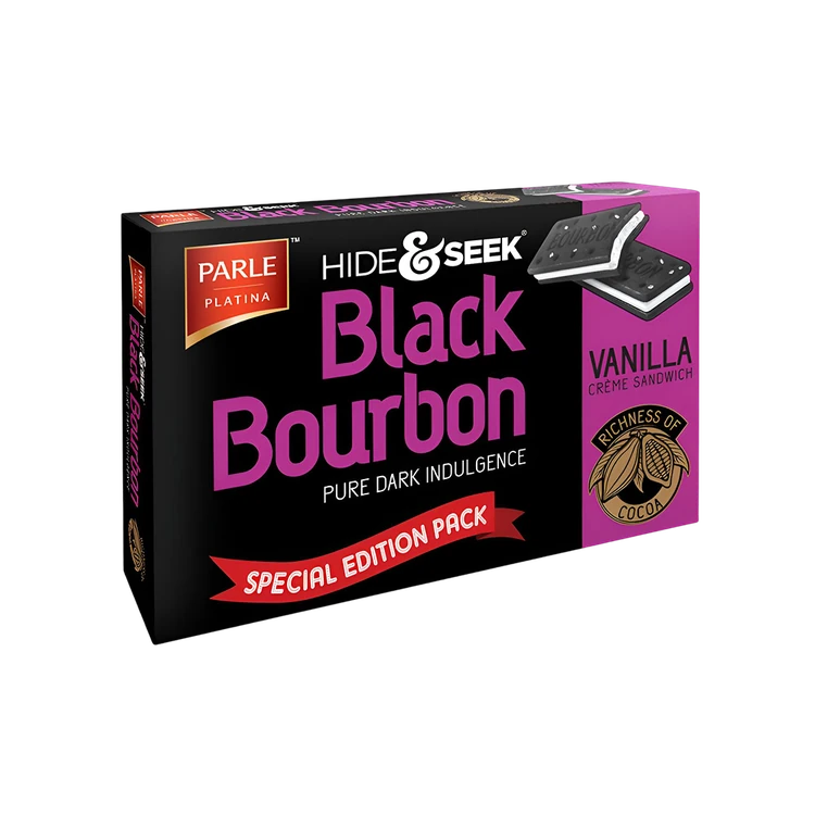 Hide & Seek Black Bourbon Biscuits (Vanilla)