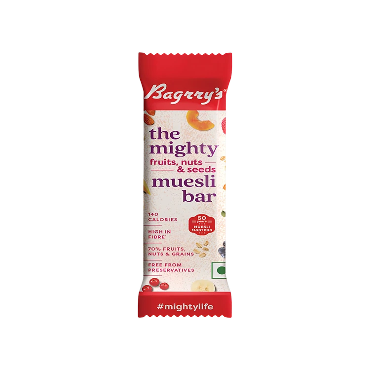 Bagrry's Mighty Muesli Bar (Fruits, Nuts & Seeds)