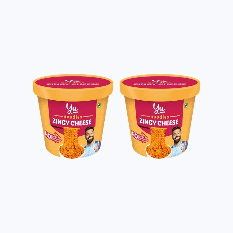 Yu Zingy Cheese Instant Cup Noodles - Pack of 2