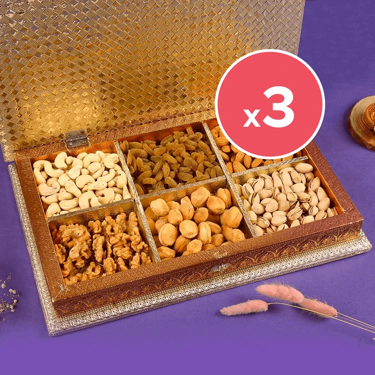 SRS Assorted Traditional Dry Fruits Gift Pack (810 g) - Pack of 3 (Dry Fruits Udugore Pack)