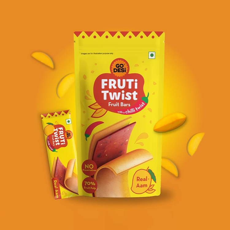 GO DESI Fruti Twist Fruit Bar (Real Aam)