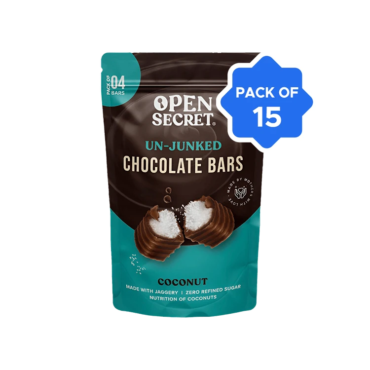 Open Secret Coconut Filled Bar Chocolate Pack - Pack of 15