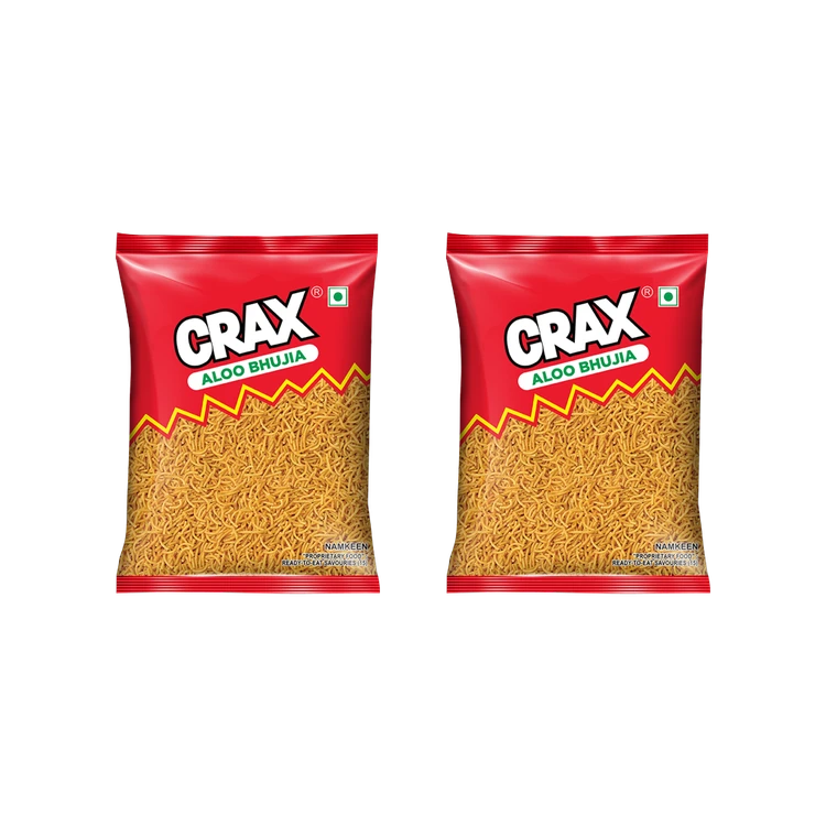 Crax Aloo Bhujia Namkeen Snacks - Pack of 2